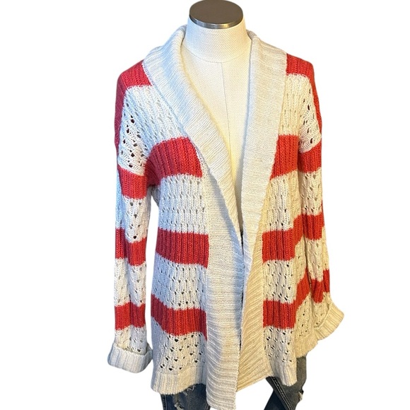 Aeropostale Striped Long Cardigan Sweater Size Extra Large - Picture 1 of 6